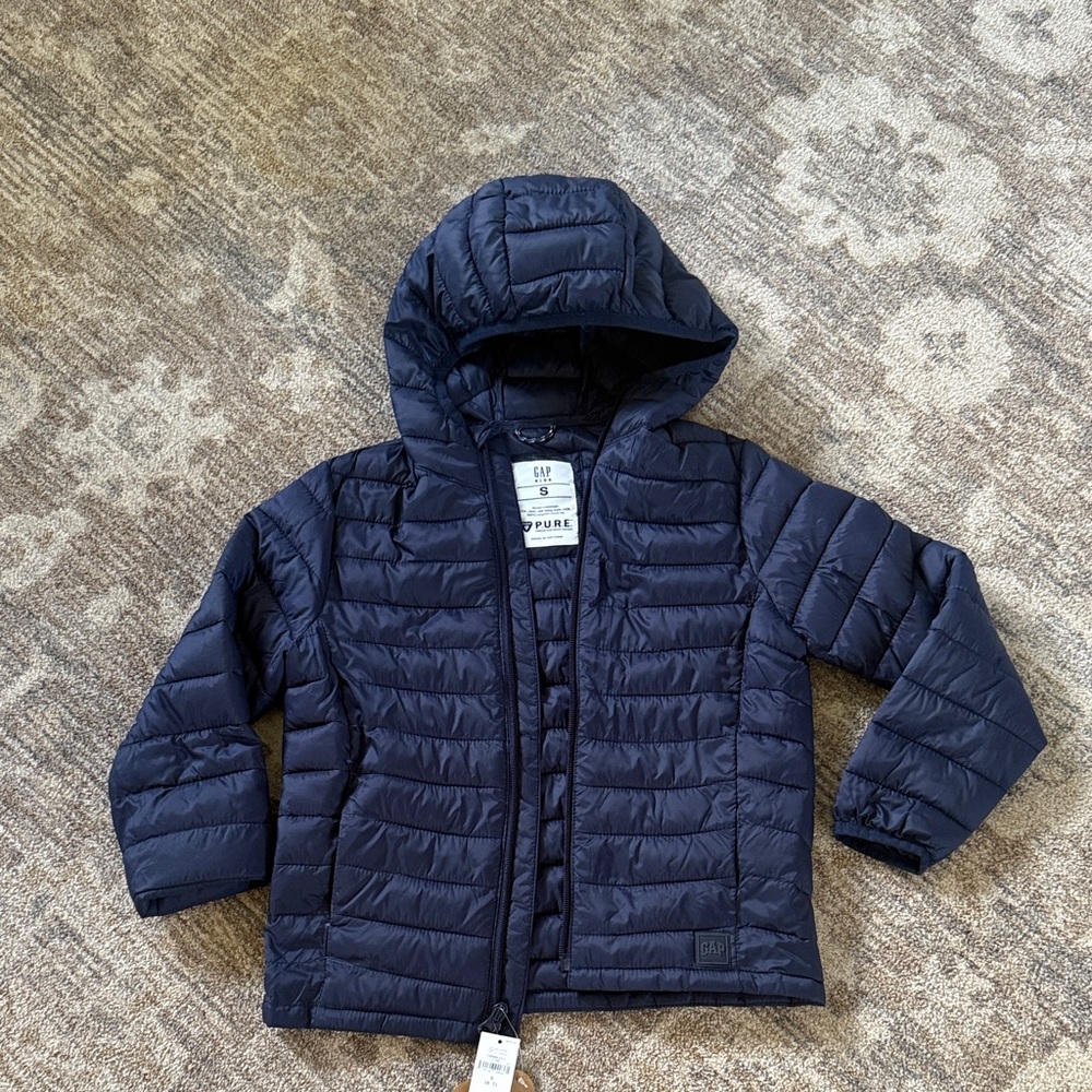 GAP Dark Blue Kids Puffer Jacket size small new